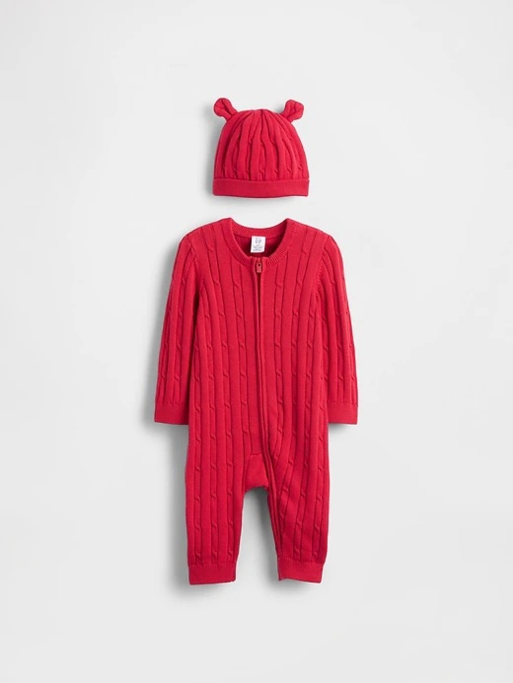 GAP Baby Cable-Knit One-Piece Outfit Set; Size 6-12 months; Color: Red